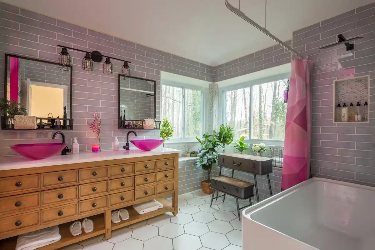 Bathroom renovation after water damage restoration in Laredo